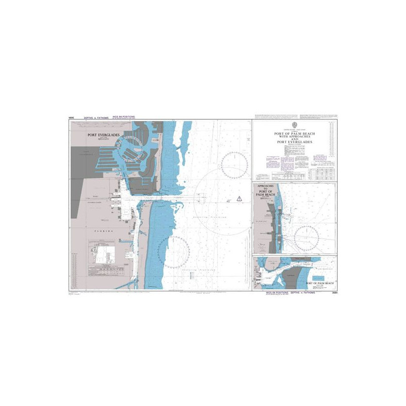 Admiralty - 3684 - Port of Palm Beach with Approaches and Port Everglades