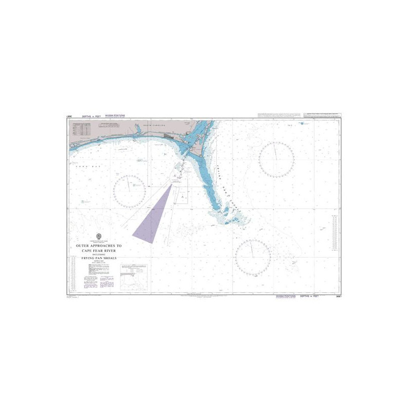 Admiralty - 3687 - Outer Approaches to Cape Fear River including Frying Pan Shoals