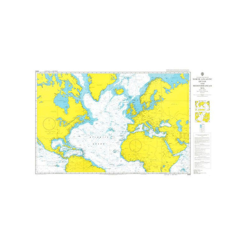 Admiralty - 4004 - A Planning Chart for the North Atlantic Ocean and Mediterranean Sea