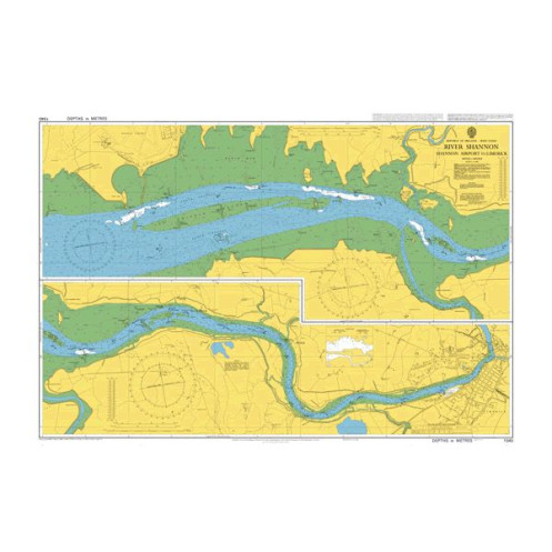 Admiralty - 1540 - carte marine - Fleuve Shannon, de l'aéroport de Shannon à Limerick