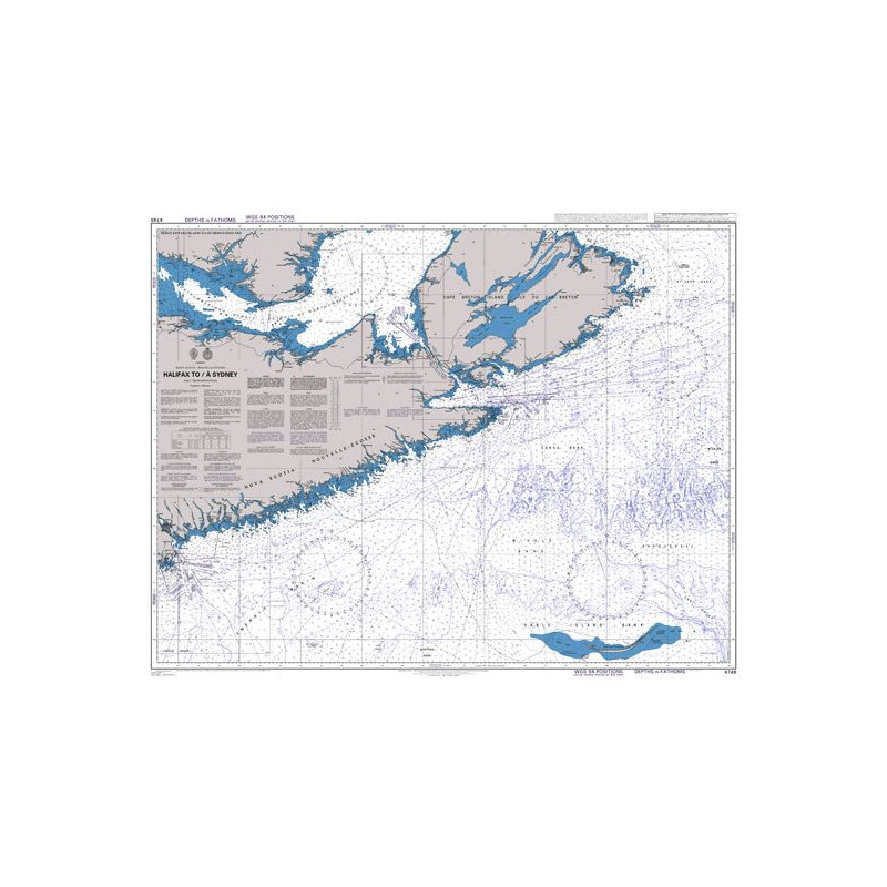 Admiralty - 4748 - carte marine - De Halifax à Sydney