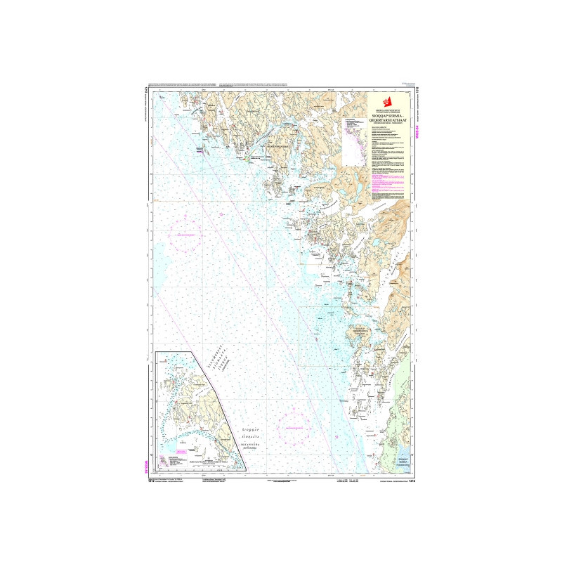 Danish Hydrographic Office - 1212 - Groenland Vestkyst. Sioqqap Sermia – Qeqertarsuatsiaat (Frederikshåb Isblink – Fiskenæsset)