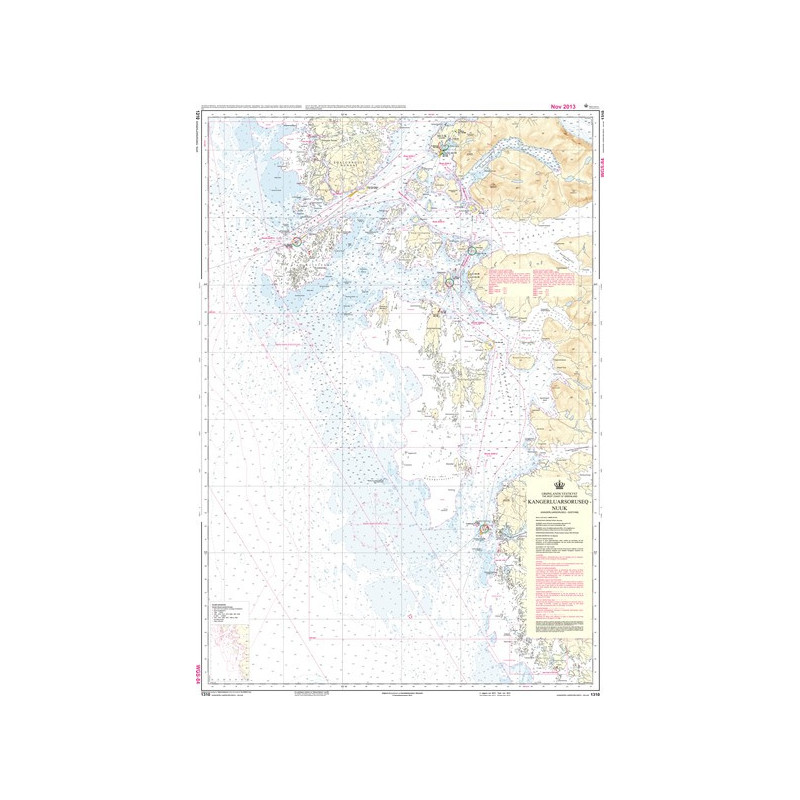 Danish Hydrographic Office - 1310 - Groenland Vestkyst. The West Coast of Greenland. Kangerluarsoruseq ? Nuuk (Kangerluarsoruseq