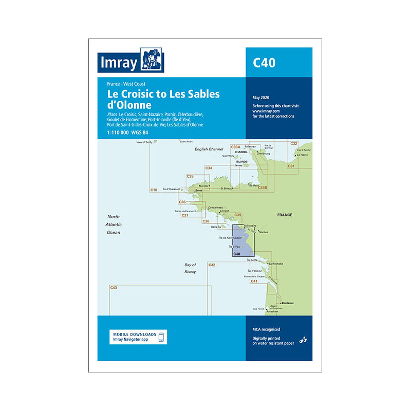 Imray - C40 - Le Croisic to Les Sables d?Olonne