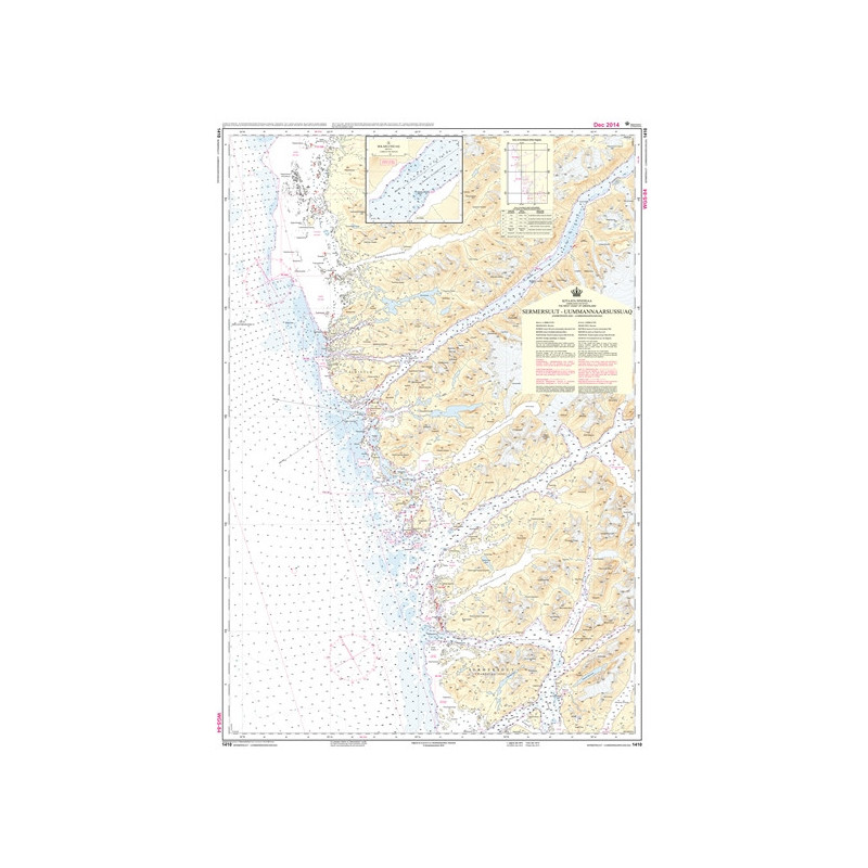Danish Hydrographic Office - 1410 - Kitaata Sineriaa (Groenland Vestkyst) The West Coast of Greenland. Sermersuut ? Uummannaarsu
