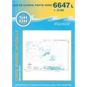 Shom L - 6647L - Iles de Glénan, Partie Nord