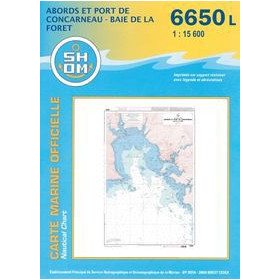 Shom L - 6650L - Abords et port de Concarneau - Baie de la Forêt