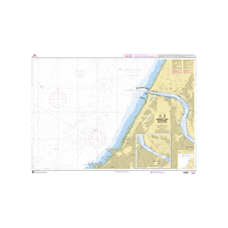 Shom C - 7430 - Abords et Port de Bayonne - Cours de l'Adour