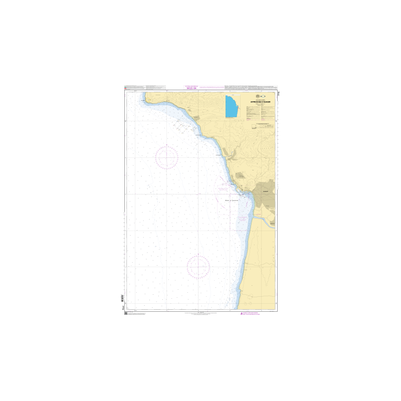 Shom C - 7715 - Approches d'Agadir