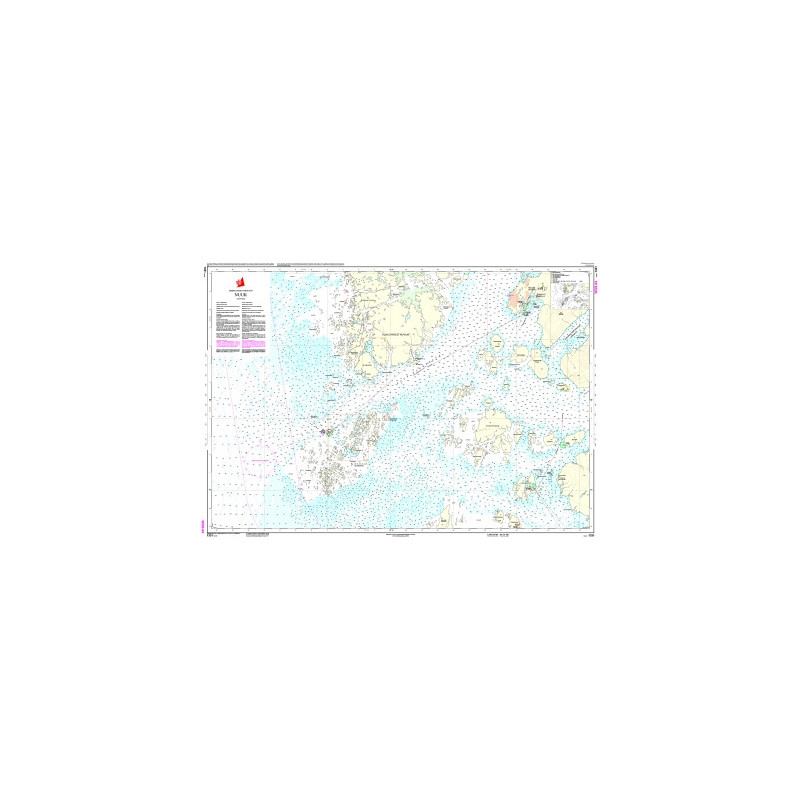 DHO - 1331 - carte marine - Kitaata Sineriaa (Groenland Vestkyst) La côte ouest du Groenland Nuuk (Godthåb)