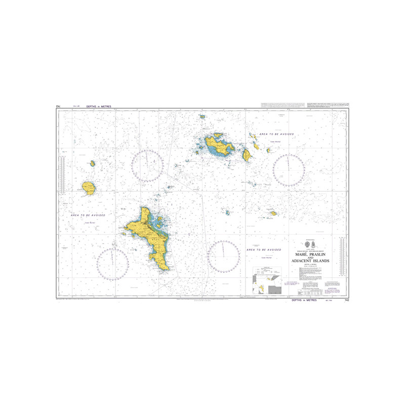 Admiralty Raster ARCS - 742 - Mahe, Praslin and Adjacent Islands