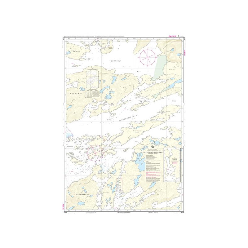 Danish Hydrographic Office - 1167 - Kitaata Sineriaa (Groenland Vestkyst) The West Coast of Greenland. Itilliatsiaq – Qipisaqqu