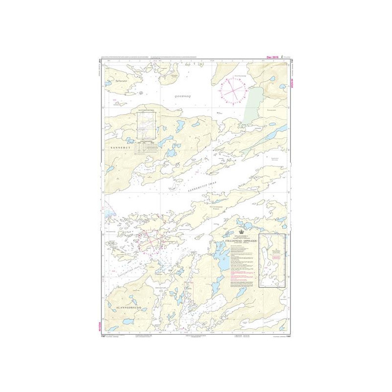 Danish Hydrographic Office - 1167 - Kitaata Sineriaa (Groenland Vestkyst) The West Coast of Greenland. Itilliatsiaq ? Qipisaqqu