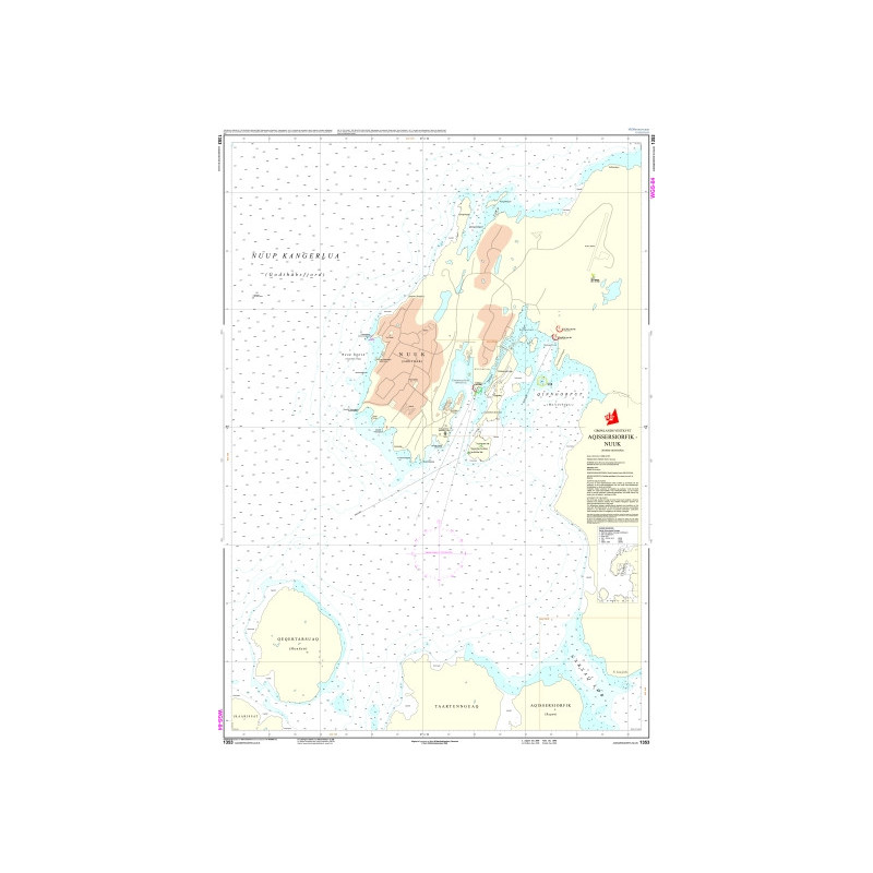 Danish Hydrographic Office - 1353 - Groenland Vestkyst. Aqissersiorfik – Nuuk (Rypeø – Godthåb)