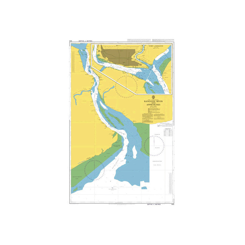 Admiralty - 833 - Yangon River (Rangoon River) and Approaches