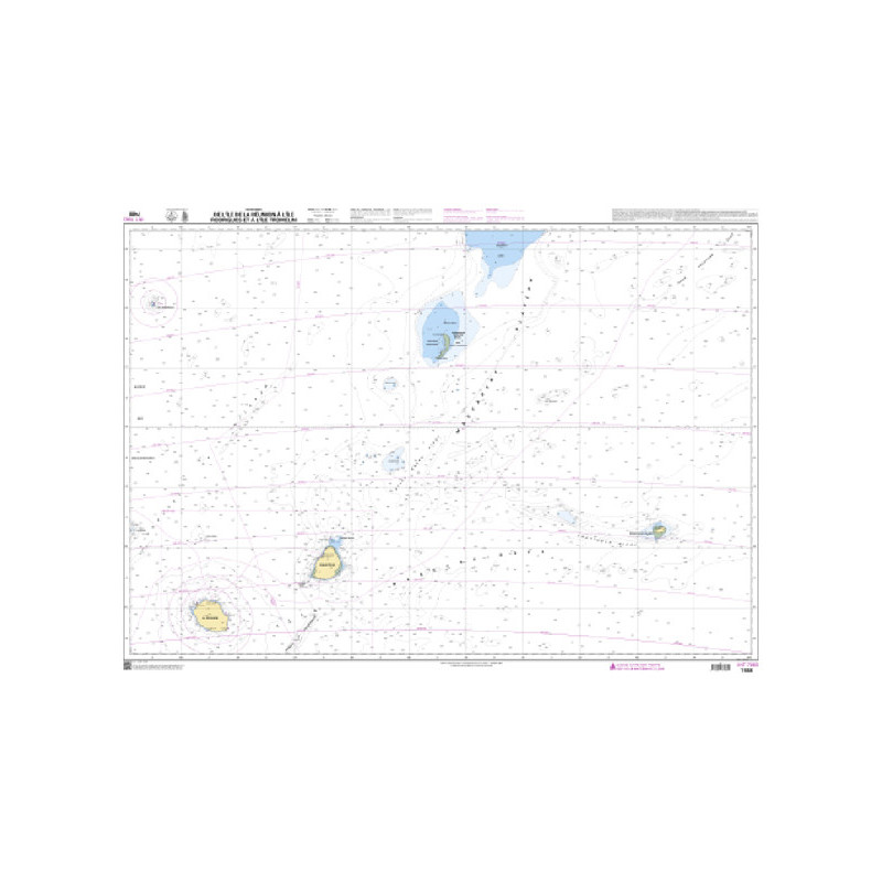 Shom C - 7488 - De l'île de La Réunion à l'île Rodrigues et à l'île Tromelin