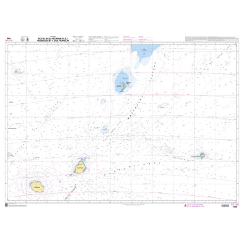 Shom C - 7488 - De l'Île de La Réunion à l'Île Rodrigues et à l'Île Tromelin