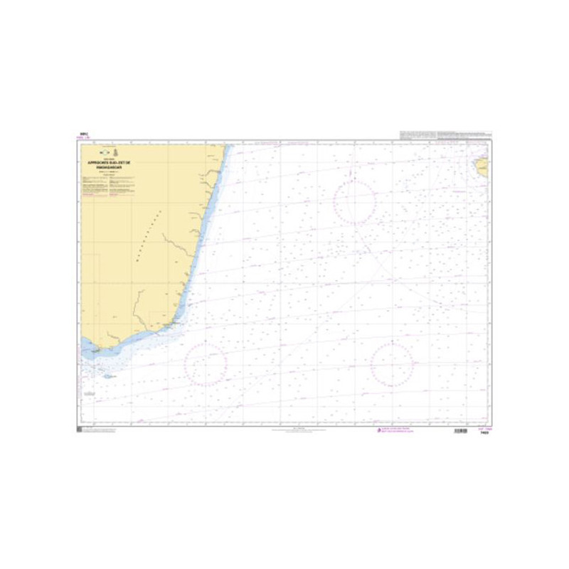 Shom C - 7489 - Approches Sud-Est de Madagascar