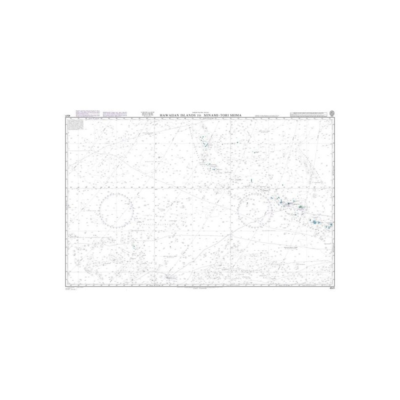Admiralty - 4521 - carte marine - Des îles Hawaïennes à Minami-tori Shima