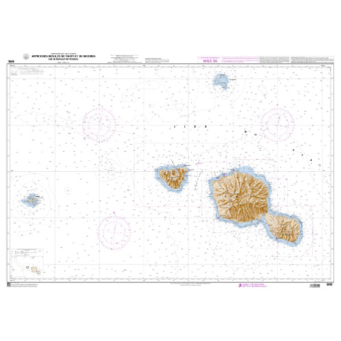 Shom C - 6955 - Approches des îles de Tahiti et de Moorea - Iles de Maiao et de Tetiaroa