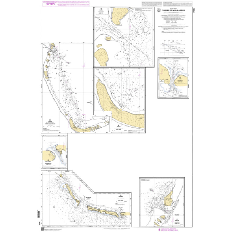Shom C - 7455 - Archipel des Tuamotu - Passes et Mouillages