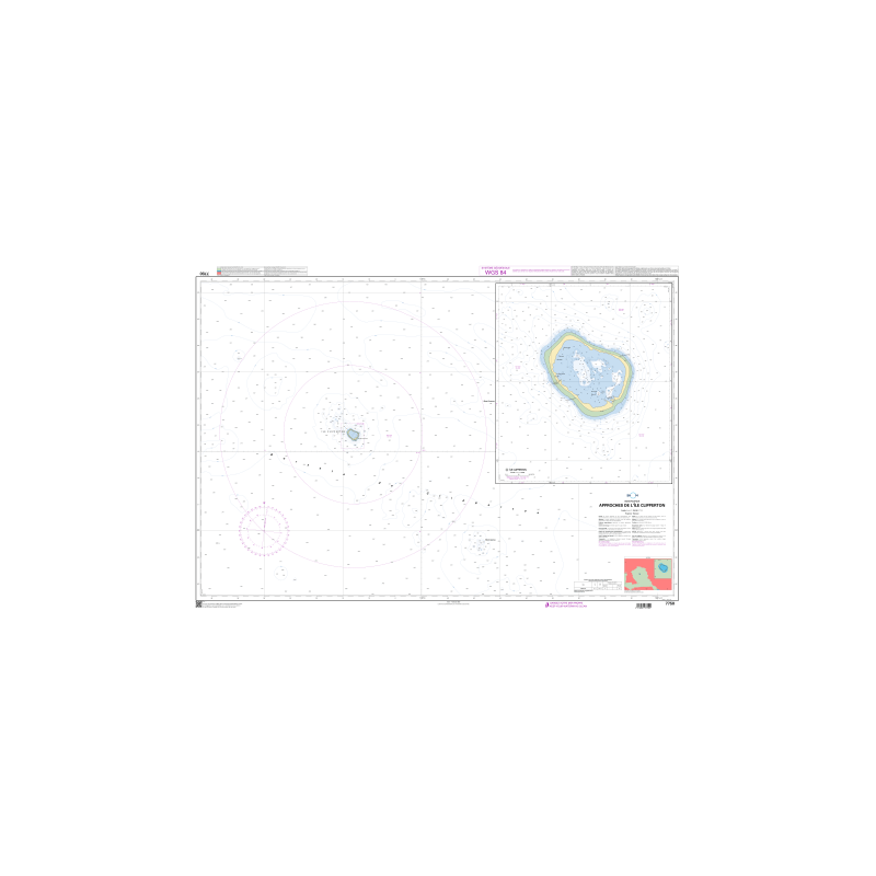 Shom C - 7750 - Approches de l'île Clipperton