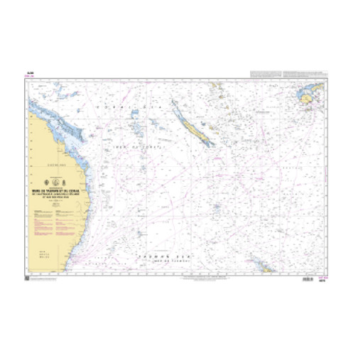 Shom C - 6670 - Mers de Tasman et du Corail - De l'Australie à la Nouvelle-Zélande et aux îles Fidji (Fiji)
