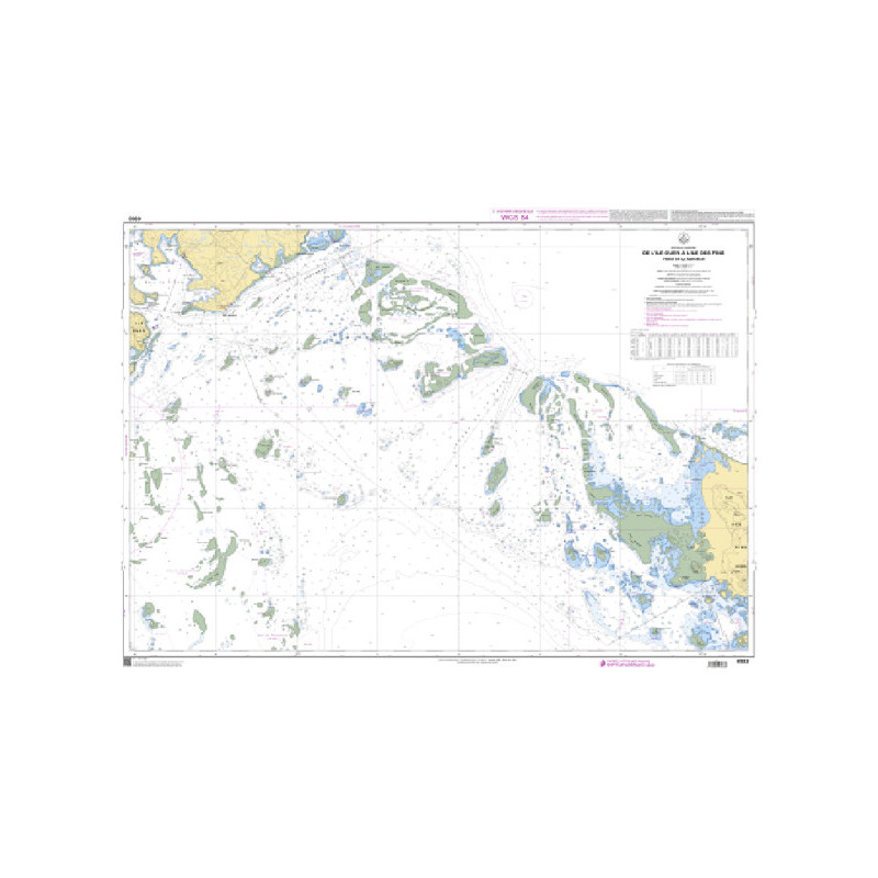 Shom C - 6933 - De l'île Ouen à l'île des Pins - Passe de la Sarcelle