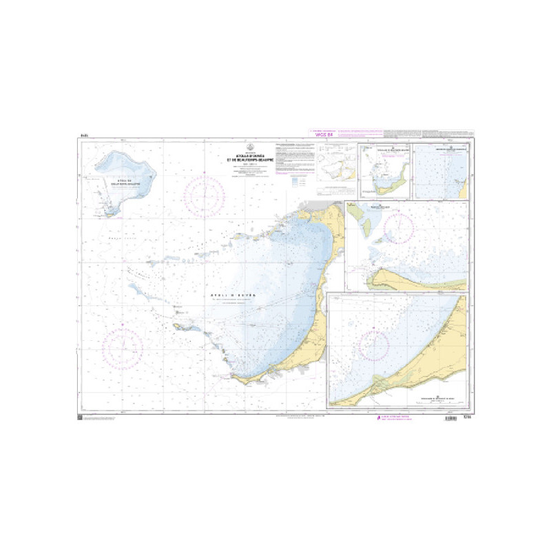 Shom C - 7218 - Atolls d'Ouvéa et de Beautemps-Beaupré