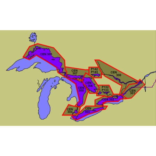 SHC - CEN 305E - Lac Huron, St. Marys River, Lac Supérieur, 2000