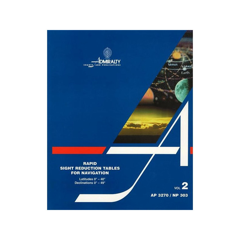 Admiralty - NP303(2) - Rapid Sight Reduction Tables Volume 2, Latitude 0-39 Degrees 0-29 Declinations