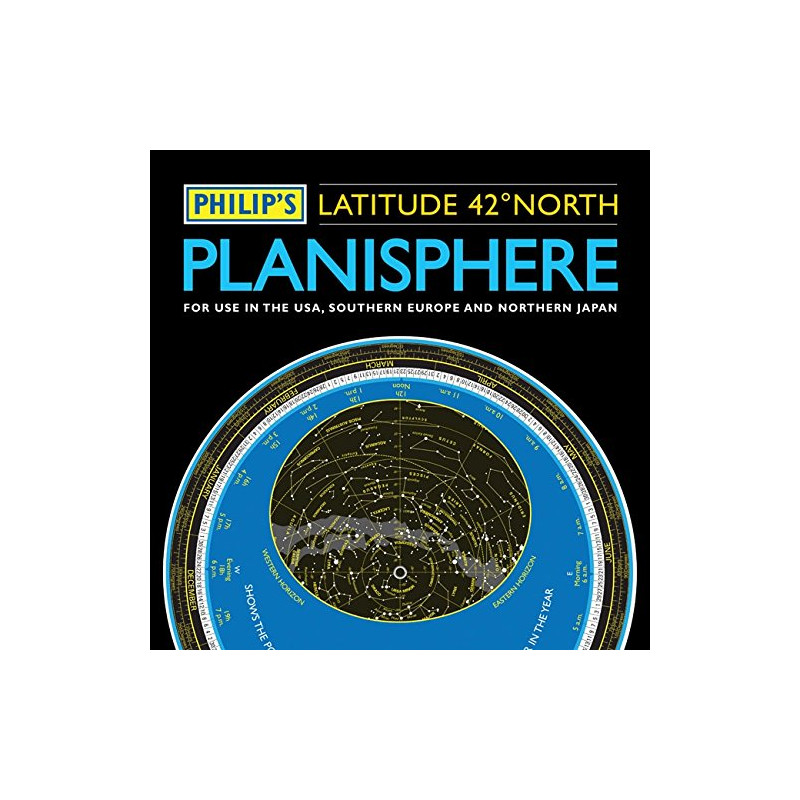 AST0101 - Planisphere 10" north 42 degrees, use in the USA, southern Europe and northem Japan