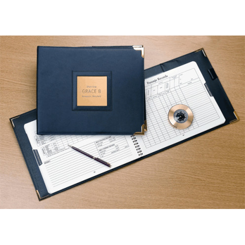 Weems & Plath - Couverture en cuir bleu pour journaux Weems & Plat Weems & Plath - Couverture en cuir bleu pour journaux Weems & Plat