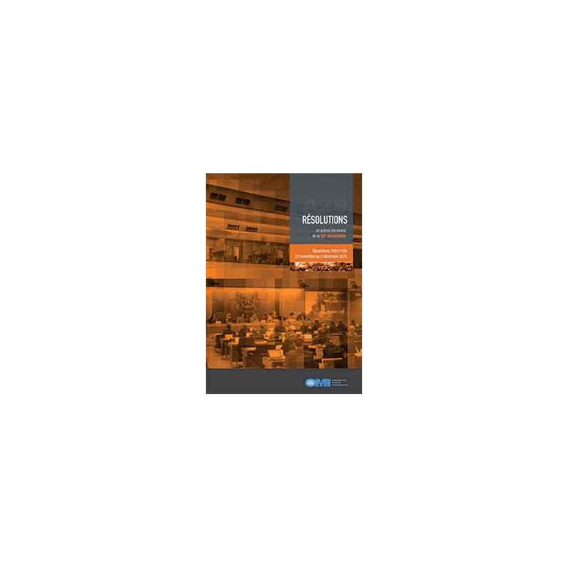 OMI - 29ème Session Assemblée 2015 (résolutions 1093 à 1109)