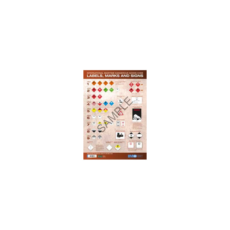 OMI - IMO Dangerous Goods Labels, Marks and Signs Wall Chart 2016 (Affiche murale)