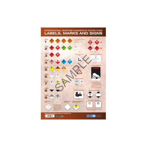 OMI - IMO223E - IMO Dangerous Goods Labels, Marks and Signs Wall Chart 2016 (Affiche murale)
