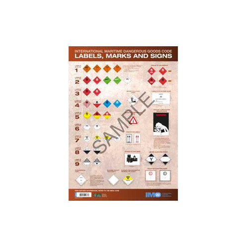 OMI - IMO Dangerous Goods Labels, Marks and Signs Wall Chart 2016 (Affiche murale)
