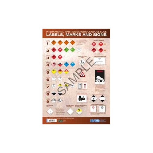 OMI - IMO223Ee - IMO Dangerous Goods Labels, Marks and Signs Wall Chart 2016 (Affiche murale)