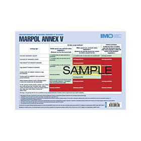 OMI - IMO659E - MARPOL Annex V Discharge Provisions Placard