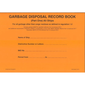 Maritime & Coastguard Agency - LBK0125 - Garbage Record Book : part 1 - All ships