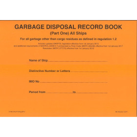 Maritime & Coastguard Agency - Garbage Record Book: Part 1 - All ships