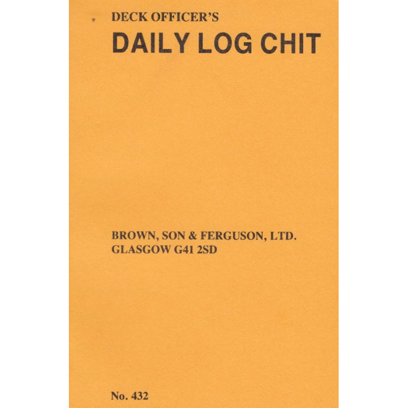 Brown, Son & Ferguson Ltd - Daily Position Books - Deck