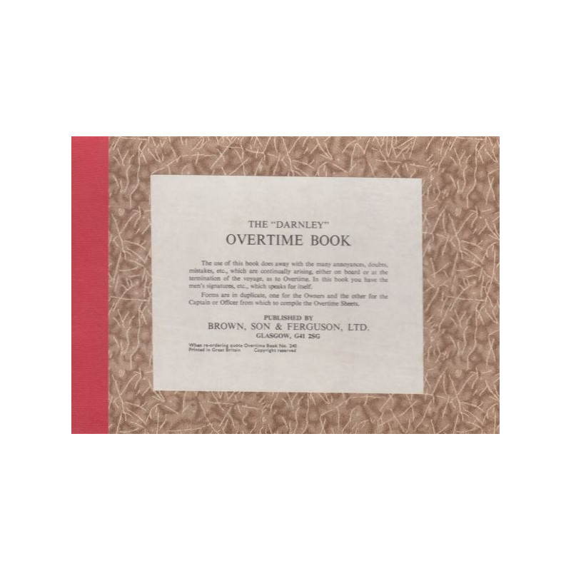 Brown, Son & Ferguson Ltd - Overtime Book - Darnley