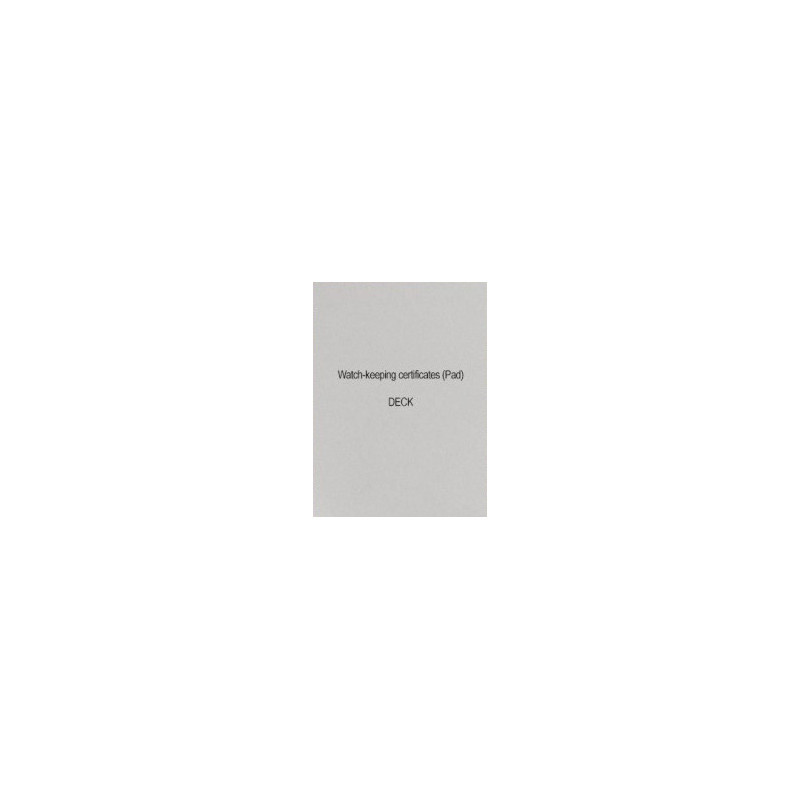 Maritime Printing Solutions- Watchkeeping Certs: Deck