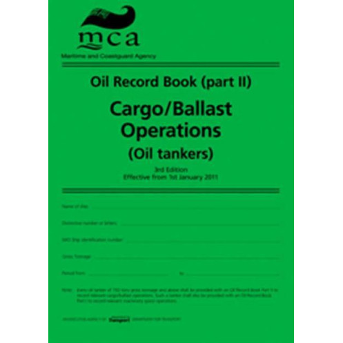 KH Charts - LBK0160 - Oil Record Book Part 2: Oil Tankers
