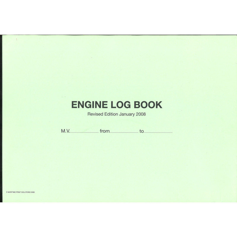 Maritime Printing Solutions - KH Engine Log Book - 1 Month