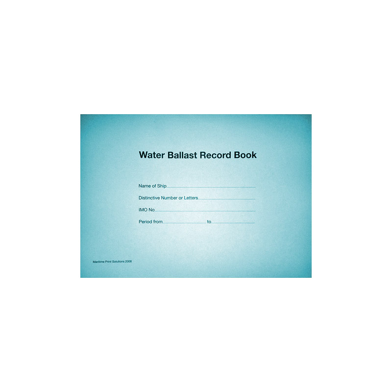 Rocha Print Solutions Ltd - LBK0823 - Water Ballast Record Book