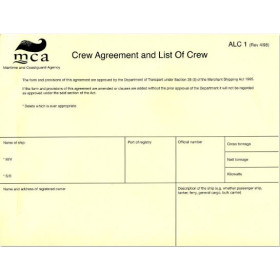 Maritime & Coastguard Agency - Crew Agreement and List of Crew