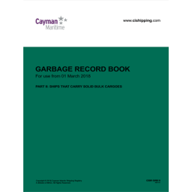 Cayman Islands Shipping Registery - CAY0035A - Garbage record book part 2 (solid bulk cargoes)