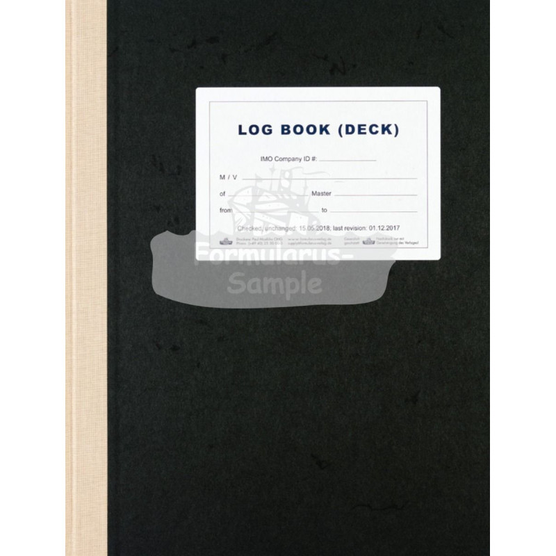 Formularus Verlag - MOE0001 - Deck log book